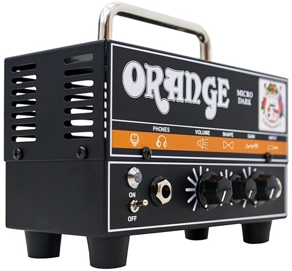 open zoom image for Orange Micro Dark Terror Mini Guitar Amplifier Head (20 Watts), Black, Angle
