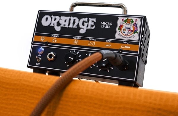 open zoom image for Orange Micro Dark Terror Mini Guitar Amplifier Head (20 Watts), Black, Sized