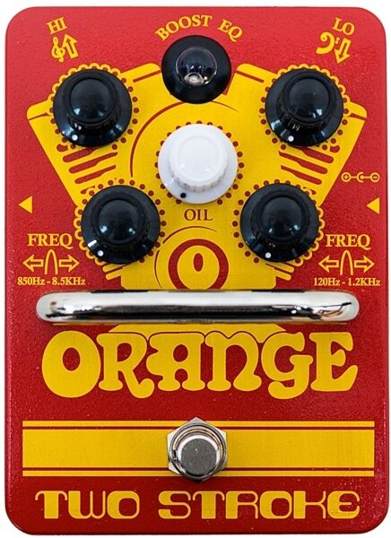 open zoom image for Orange Two Stroke Boost and Equalizer Guitar Pedal, New, Main