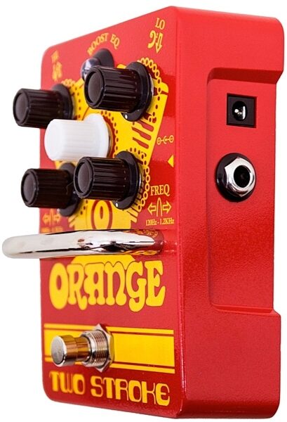 open zoom image for Orange Two Stroke Boost and Equalizer Guitar Pedal, New, Angle