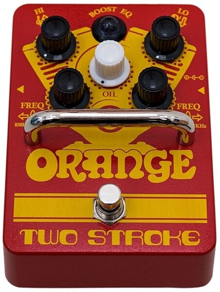 open zoom image for Orange Two Stroke Boost and Equalizer Guitar Pedal, New, Front