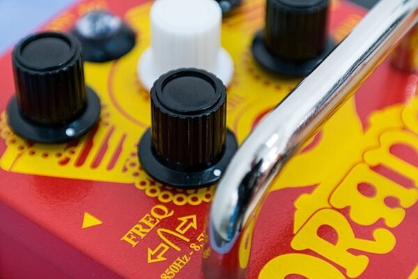 open zoom image for Orange Two Stroke Boost and Equalizer Guitar Pedal, New, Closeup 1