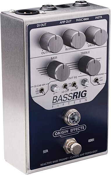 open zoom image for Origin Effects BassRIG 15 Preamp and Overdrive Pedal, New, Origin Effects BassRIG 15 Angle 1