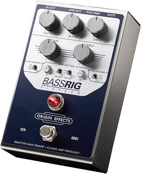 open zoom image for Origin Effects BassRIG 15 Preamp and Overdrive Pedal, New, Origin Effects BassRIG 15 Angle 1