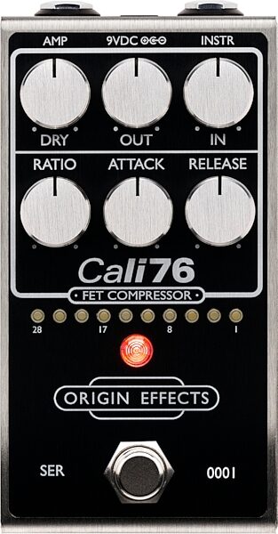 open zoom image for Origin Effects Cali76 V2 FET Compressor Pedal, Black, Main