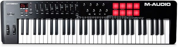 open zoom image for M-Audio Oxygen 61 MKV USB MIDI Controller, 61-Key, New, Action Position Back
