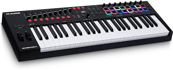 open zoom image for M-Audio Oxygen Pro 49 USB MIDI Keyboard Controller, 49-Key, Angle