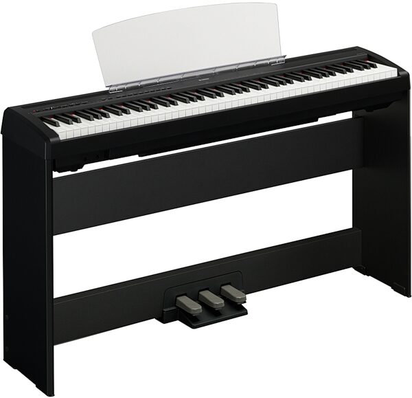 open zoom image for Yamaha P95 88-Key Digital Piano, Black - Angled