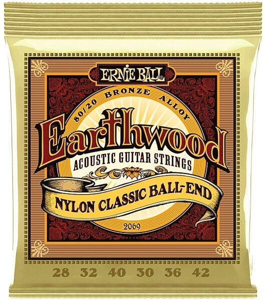 open zoom image for Ernie Ball Earthwood Nylon Ball End Classical Acoustic Guitar Strings (28-42 Gauge), Single, Main