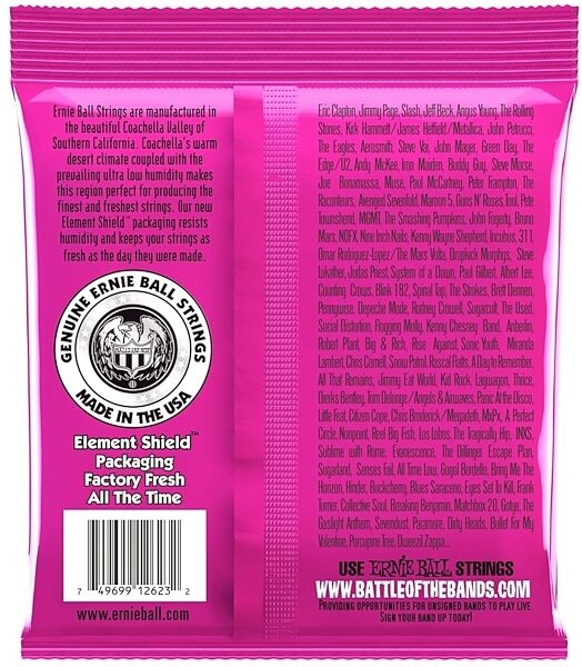 open zoom image for Ernie Ball 2623 7-String Super Slinky Electric Guitar Strings (9-52), New, Back