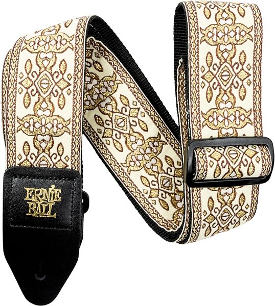 open zoom image for Ernie Ball Jacquard Guitar Strap, Golden Tapestry, Action Position Back