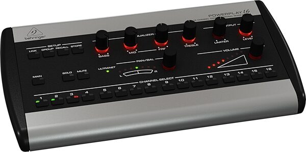 open zoom image for Behringer P16-M Powerplay Personal Headphone Mixer (16-Channel), Left