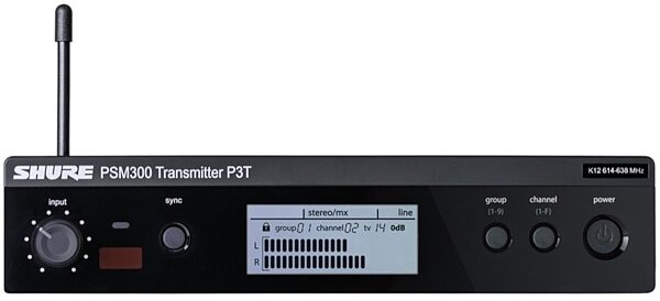 open zoom image for Shure P3T PSM300 Wireless Transmitter, Band J13 (566.175 - 589.850 MHz), Open Box (Like New), Main