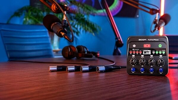 open zoom image for Zoom PodTrak P4next Podcast Recorder, Open Box (Like New), In Use