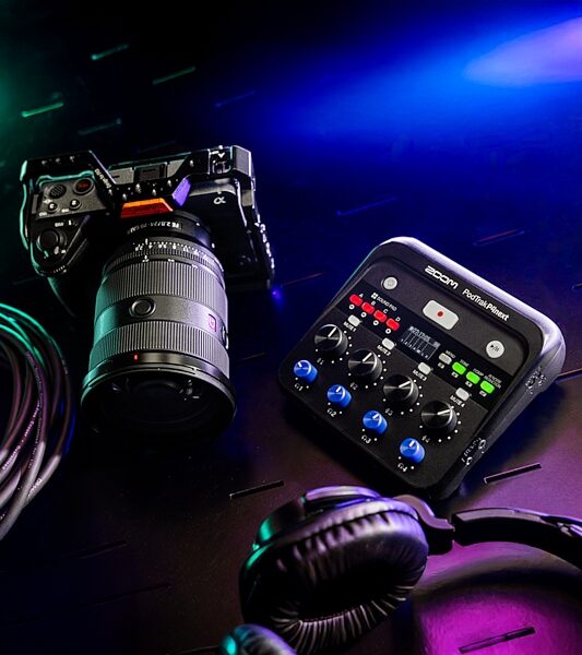 open zoom image for Zoom PodTrak P4next Podcast Recorder, Open Box (Like New), In Use