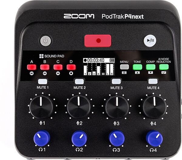 open zoom image for Zoom PodTrak P4next Podcast Recorder, Open Box (Like New), Main