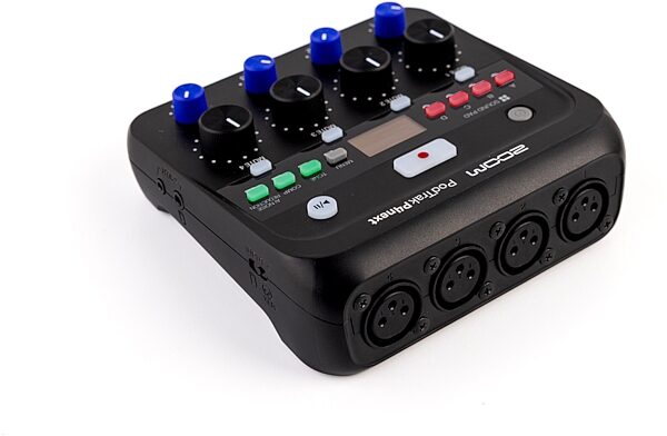 open zoom image for Zoom PodTrak P4next Podcast Recorder, Open Box (Like New), Rear Angle
