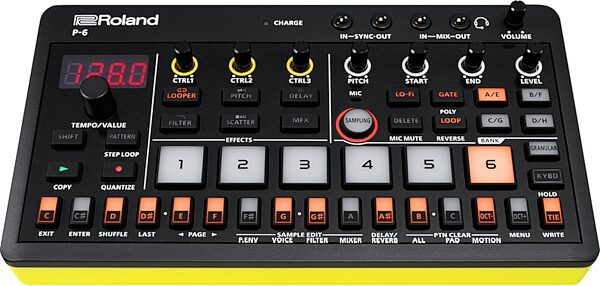 open zoom image for Roland AIRA Compact P-6 Desktop Creative Sampler, Open Box (Like New), Action Position Back
