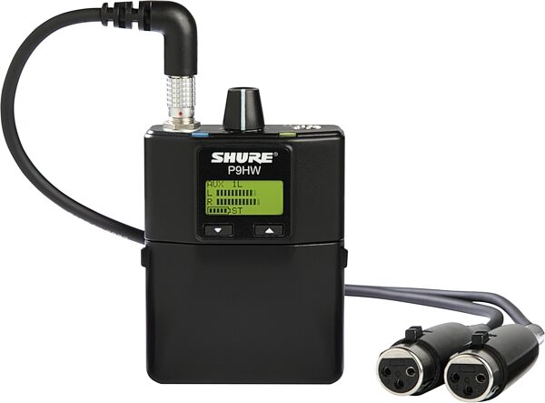 open zoom image for Shure P9HW Wired Personal In-Ear Monitor Bodypack, New, Main with all components