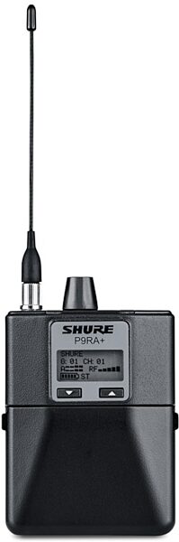 open zoom image for Shure P9RA+ Stereo Bodypack Receiver for PSM900 Wireless IEM Systems, Band G6 (470 - 506 MHz), Main
