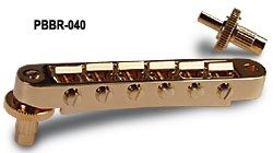 open zoom image for Gibson Nashville Tune-O-Matic Bridge with Assembly, Gold, Gold