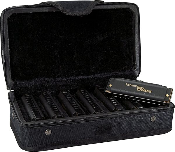 open zoom image for Hohner Piedmont Blues Harmonica Set, 7-Pack, with Case, Main