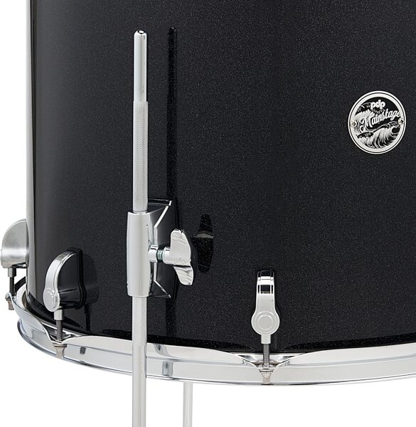 open zoom image for Pacific Drums PDP MainStage Complete Drum Set, 5-Piece, Black Sparkle, Action Position Back