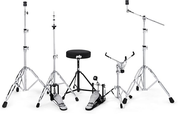 open zoom image for Pacific Drums PDP MainStage Complete Drum Set, 5-Piece, Black Sparkle, Action Position Back