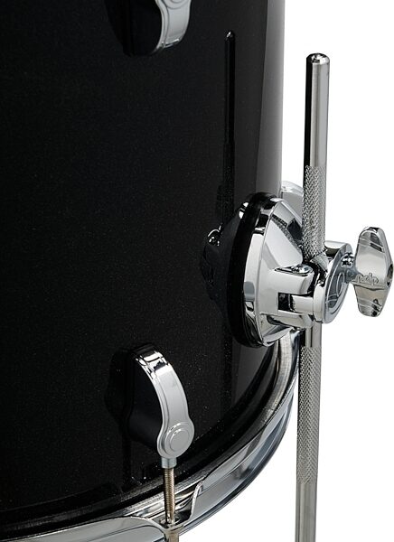 open zoom image for Pacific Drums New Yorker Compact 4-Piece Drum Shell Kit, Black Onyx Sparkle, Open Box (Like New), Action Position Back