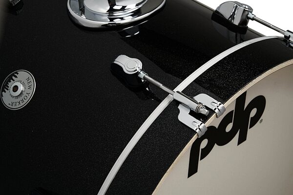 open zoom image for Pacific Drums New Yorker Compact 4-Piece Drum Shell Kit, Black Onyx Sparkle, Open Box (Like New), Action Position Back
