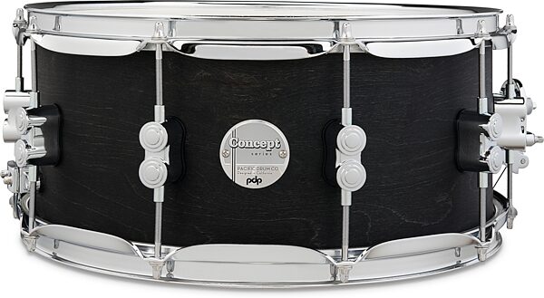 open zoom image for Pacific Concept Series Black Wax Snare Drum, Action Position Back