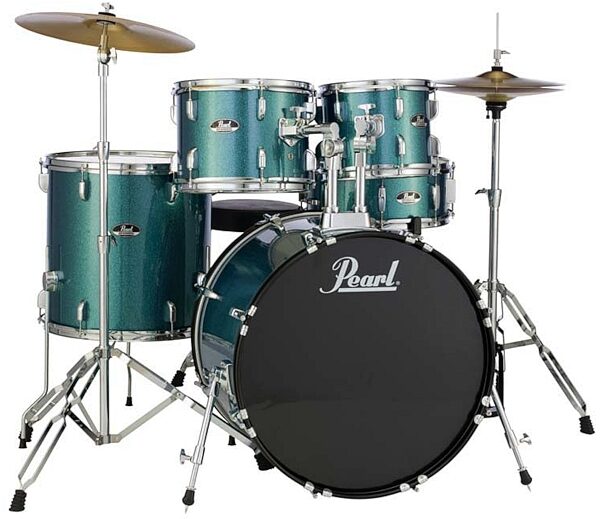 open zoom image for Pearl RS525SC Roadshow Complete Drum Kit, 5-Piece, Blue Glitter, pearl