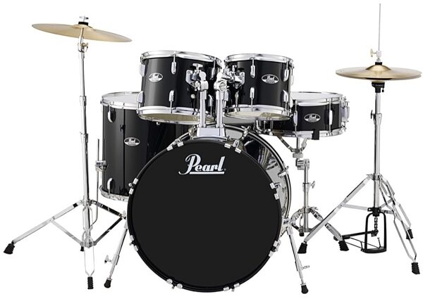 open zoom image for Pearl RS525SC Roadshow Complete Drum Kit, 5-Piece, Black, Jet Black