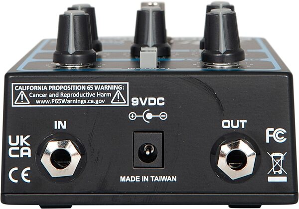 open zoom image for Peavey Bandit Supreme Teal Stripe Preamp Pedal, New, Action Position Back