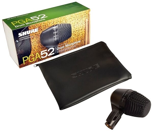open zoom image for Shure PGA52 Dynamic Kick Drum Instrument Microphone, PGA52-XLR, with XLR Cable, Package