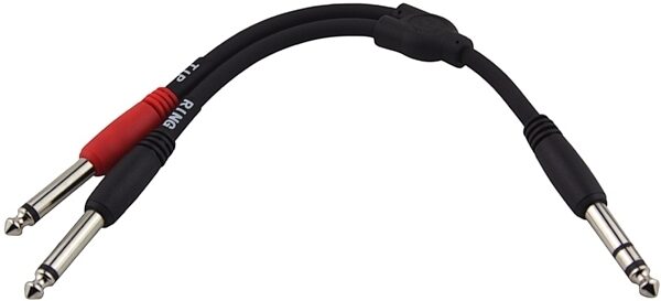 open zoom image for Pig Hog 1/4" TRS to Dual 1/4" Mono Y-Cable, 6 inch, Main