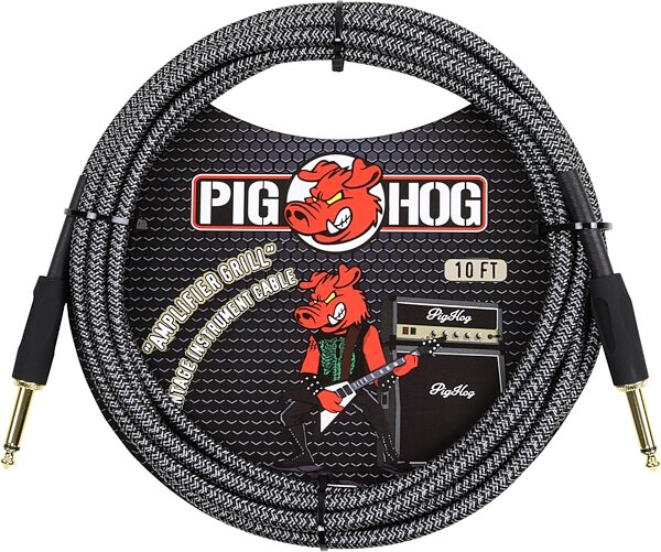open zoom image for Pig Hog Vintage Series Instrument Cable, 1/4" Straight to 1/4" Straight, Amp Grill, 10 foot, Action Position Back