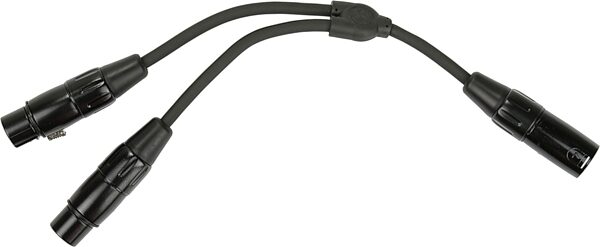 open zoom image for Pig Hog Y-Cable, XLR Male to Dual XLR Female, 6 inch, Action Position Back