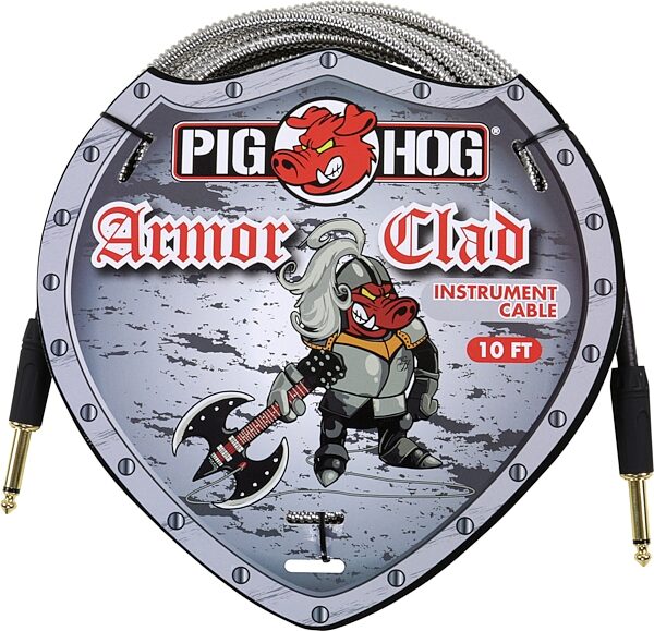 open zoom image for Pig Hog Armor Clad Instrument Cable, 10 foot, Action Position Front