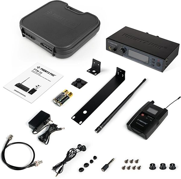 open zoom image for Phenyx Pro PTM-10-1B UHF Stereo Wireless In-Ear Monitor System, 555 - 575 MHz, PTM-10-1B-500, Action Position Back