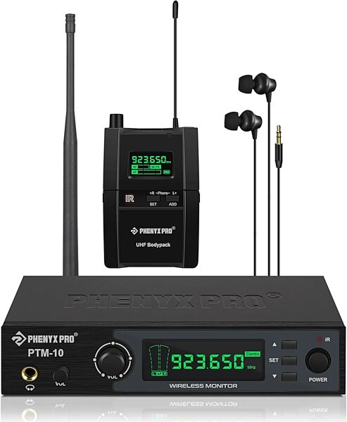 open zoom image for Phenyx Pro PTM-10-1B UHF Stereo Wireless In-Ear Monitor System, 555 - 575 MHz, PTM-10-1B-500, Main