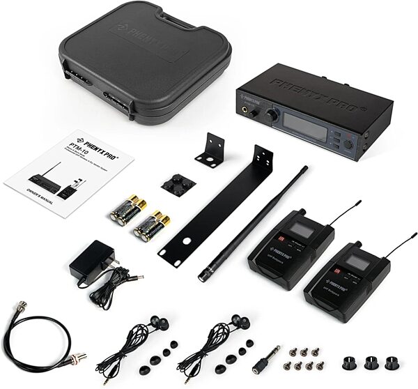 open zoom image for Phenyx Pro PTM-10-2B UHF Stereo Wireless In-Ear Monitor System, 555 - 575 MHz, PTM-10-2B-500, Action Position Back