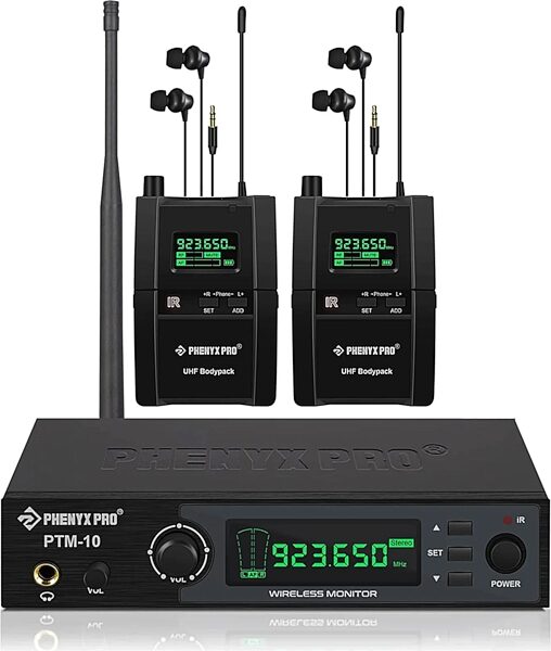 open zoom image for Phenyx Pro PTM-10-2B UHF Stereo Wireless In-Ear Monitor System, 555 - 575 MHz, PTM-10-2B-500, Main