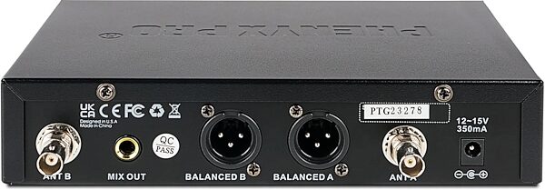 open zoom image for Phenyx Pro PTU-71-2H Dual-Channel UHF Handheld Wireless Microphone System, New, Action Position Back