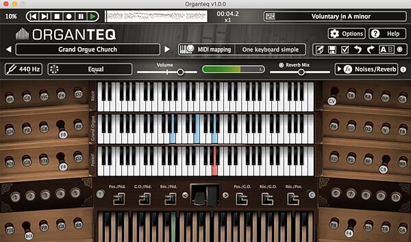 open zoom image for Modartt Organteq Organ Plug-in Software, Digital Download, Screenshot Front