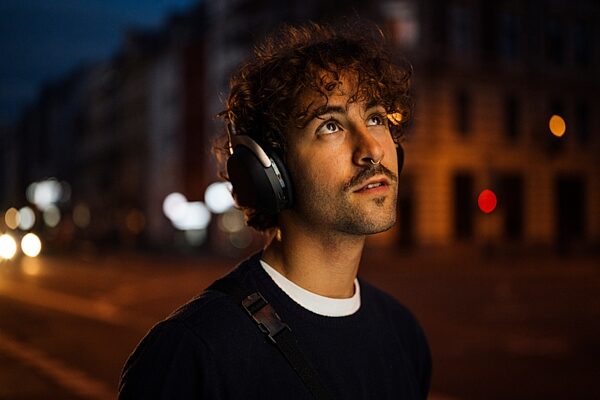 open zoom image for Beyerdynamic Aventho 300 Wireless Active Noise-Cancelling Headphones, Black, Open Box (Very Good), In Use