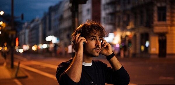 open zoom image for Beyerdynamic Aventho 300 Wireless Active Noise-Cancelling Headphones, Black, Open Box (Very Good), In Use