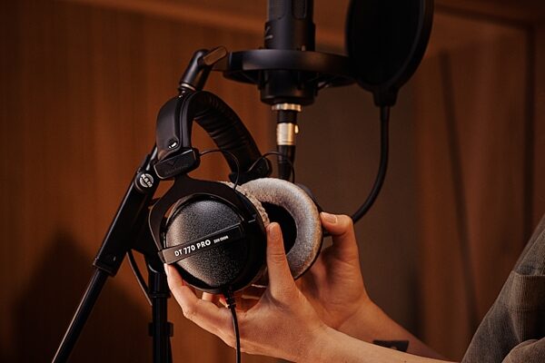 open zoom image for Beyerdynamic DT 770 PRO Closed-Back Headphones, 250 Ohms, In Use