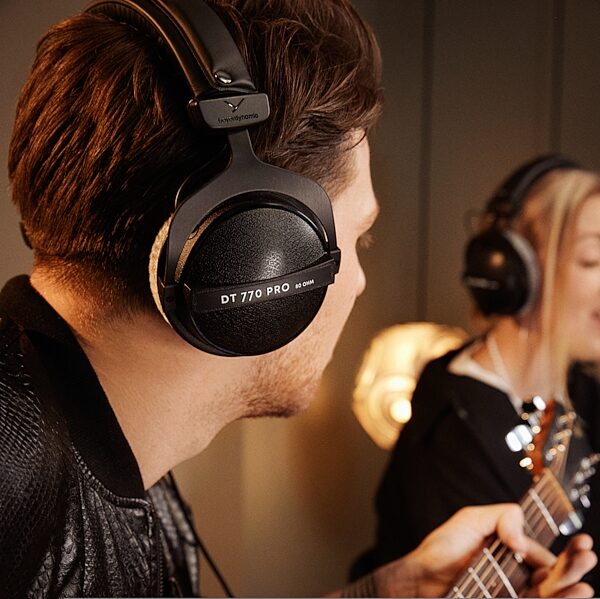 open zoom image for Beyerdynamic DT 770 PRO Closed-Back Headphones, 80 Ohms, In Use