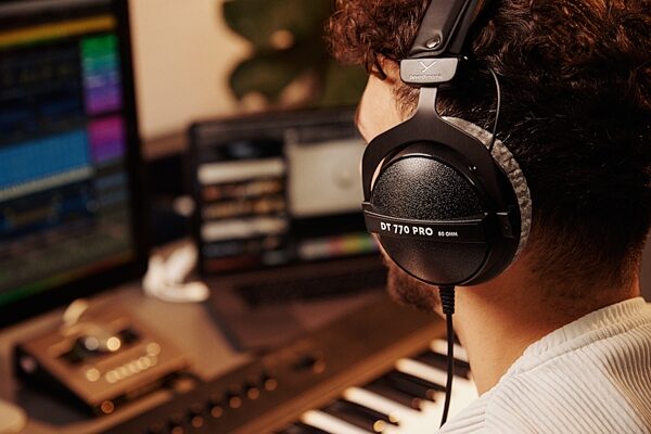 open zoom image for Beyerdynamic DT 770 PRO Closed-Back Headphones, 80 Ohms, In Use